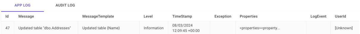 App log App log