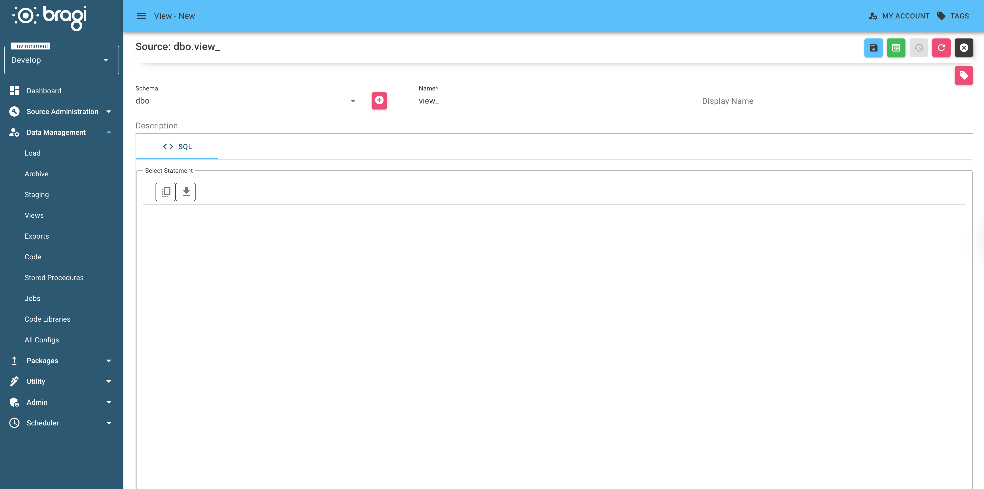 The New View page